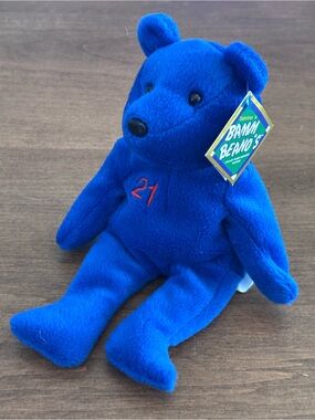 Bamm Beano’s Roger Clemens #21 Collectible Plush Bear, Vintage 1998
